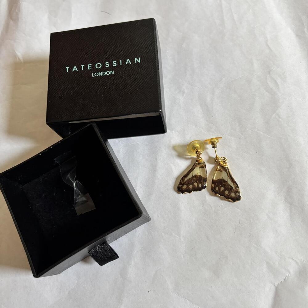 Tateossian Gold Butterfly Earrings Dm F 4 C 6